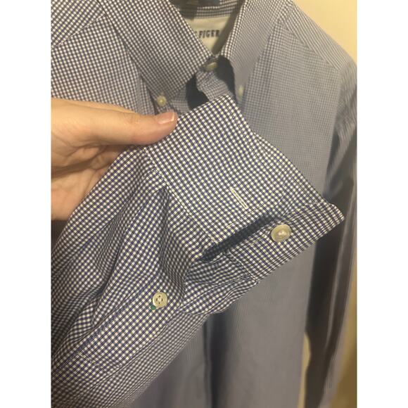 Tommy Hilfiger Men's Gingham Check Button Down Shirt 17-34 XL 100% Cotton - Picture 2 of 5